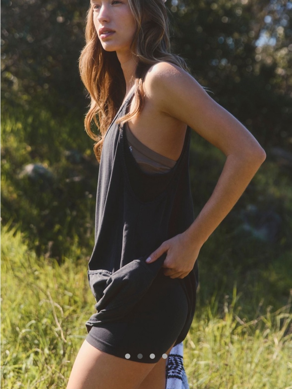 NWT Free People Movement Hot Shot Mini Dress - black